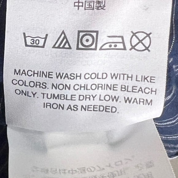 Madewell Fable Top Embroidered Stripe Popover Navy Short Sleeve Cotton XS H7398 - Picture 7 of 8